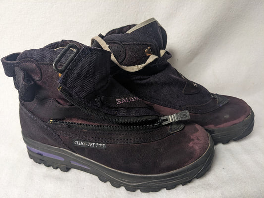 Salomon Insulated Hiking Shoes Size 7.5 Color Maroon Condition Used