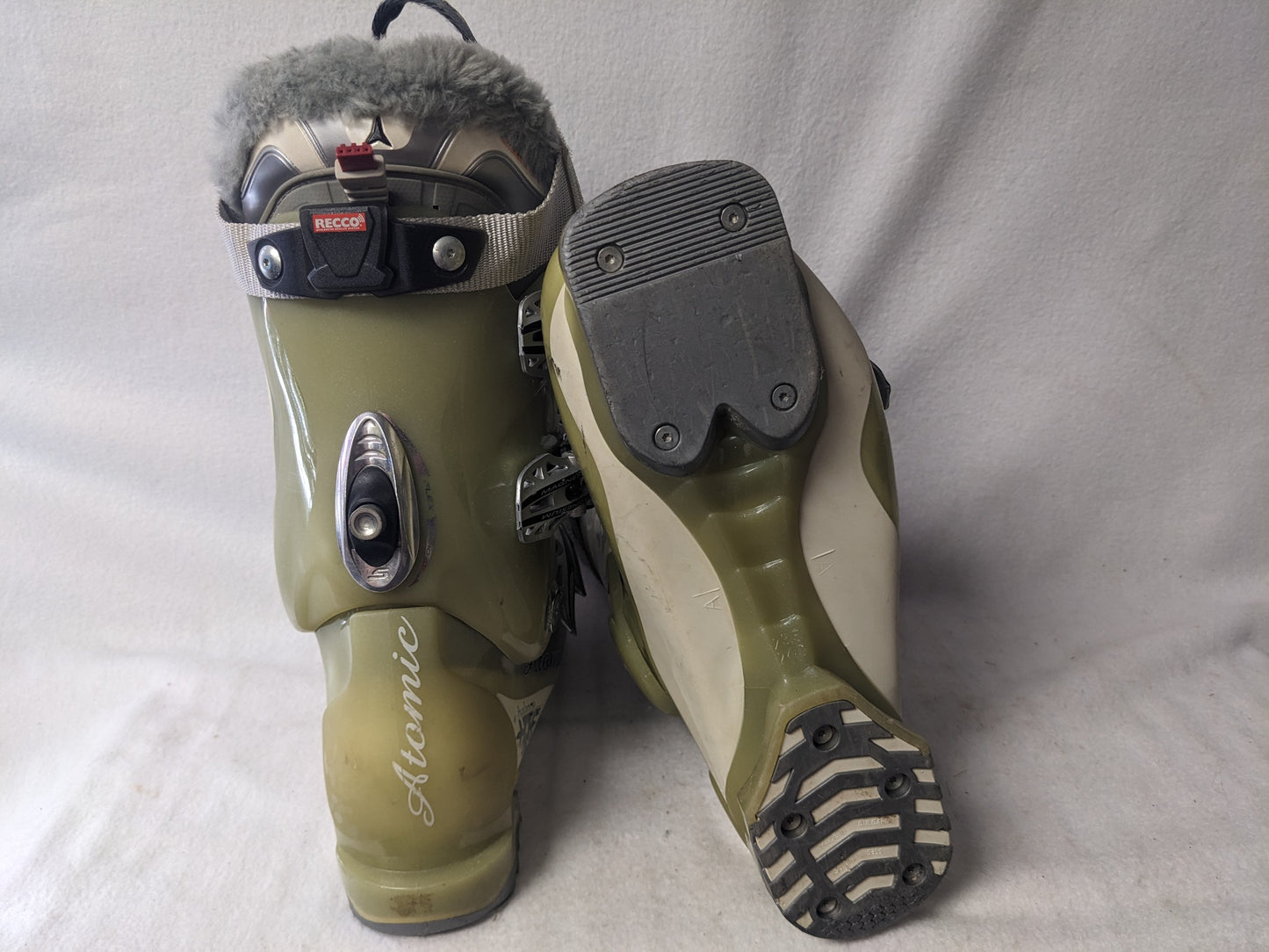 Atomic Balanze 90 Women's Ski Boots Size 24 Color Cream Condition Used