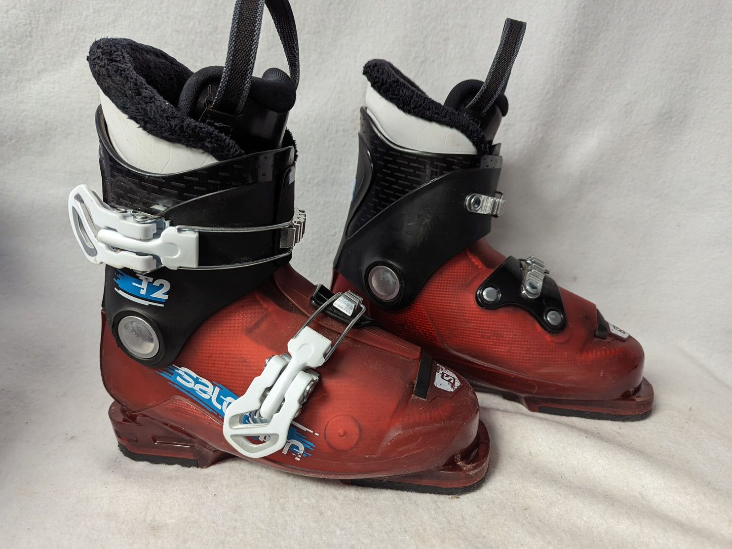 Salomon Performa T-2 Youth Ski Boots Size 20 Color Red Condition Used