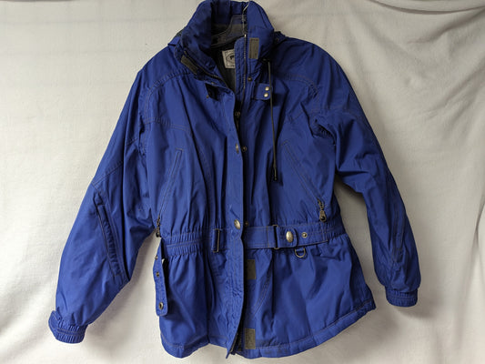 Fera Women's Belted Ski/Snowboard Jacket/Coat Size Women Medium Color Blue Condition Used