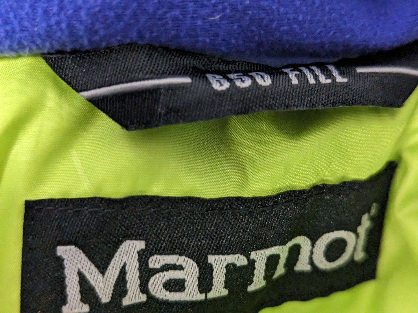 Marmot Winter Puffer Jacket Coat Size Extra Small Color Blue Condition Used
