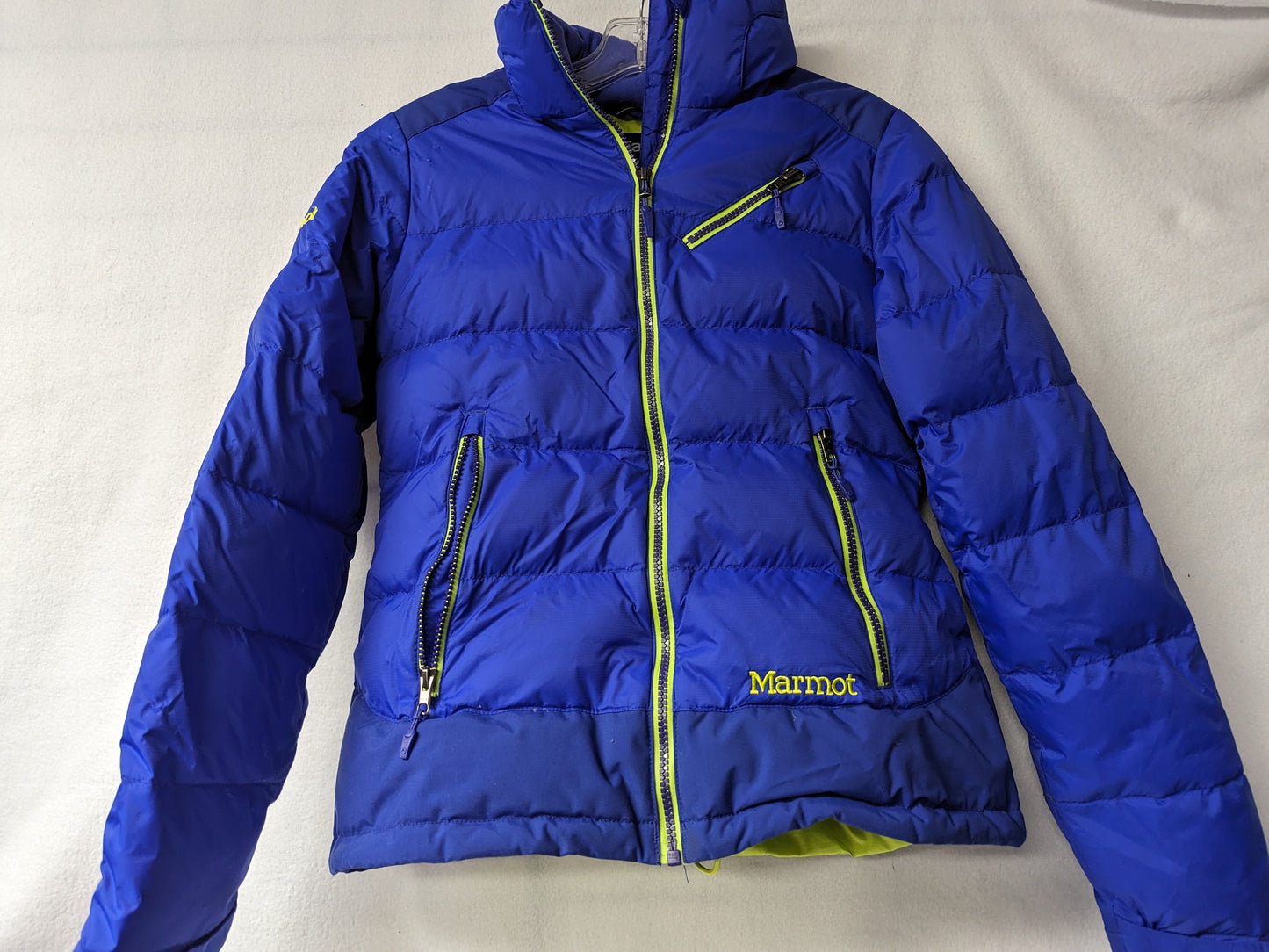 Marmot Winter Puffer Jacket Coat Size Extra Small Color Blue Condition Used