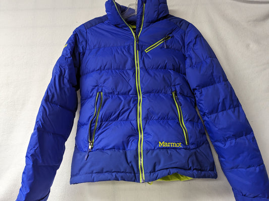 Marmot Winter Puffer Jacket Coat Size Extra Small Color Blue Condition Used
