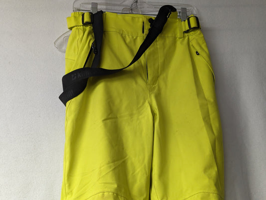 Killtec Insulated Youth Ski/Snowboard Bibs Size YL Color Yellow Used