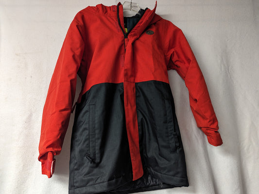 Volcom Hooded Ski/Snowboard Jacket Coat Size Youth Medium Color Red Condition Used
