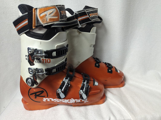Rossignol World Cup 110 Ski Boots Size 25.5 Color Orange Condition Used