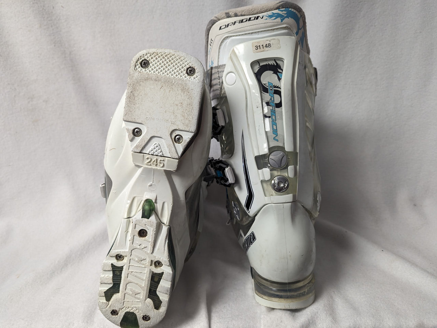 Tecnica Viva Dragon 100 Women's Ski Boots Size 24.5 Color White Condition Used