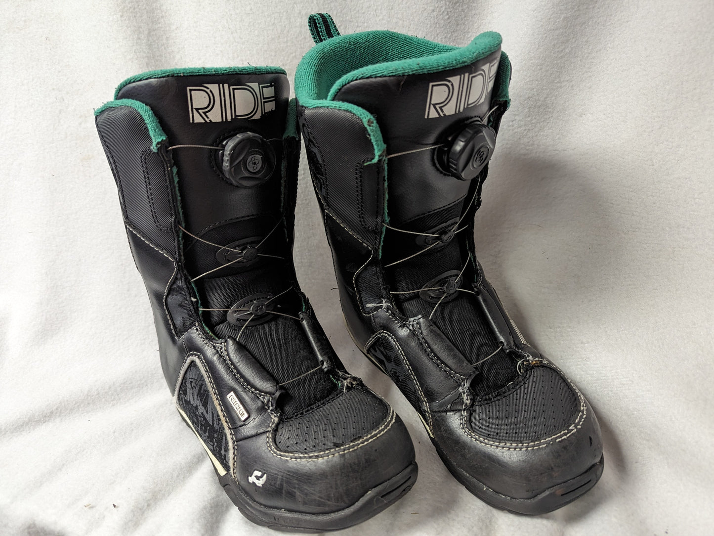 Ride Spark Boa Snowboard Boots Size 5 Color Black Condition Used