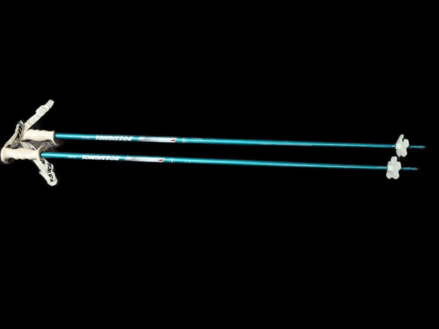 Rossignol Equipe Ski Poles Size 125 Cm Color Blue Condition Used