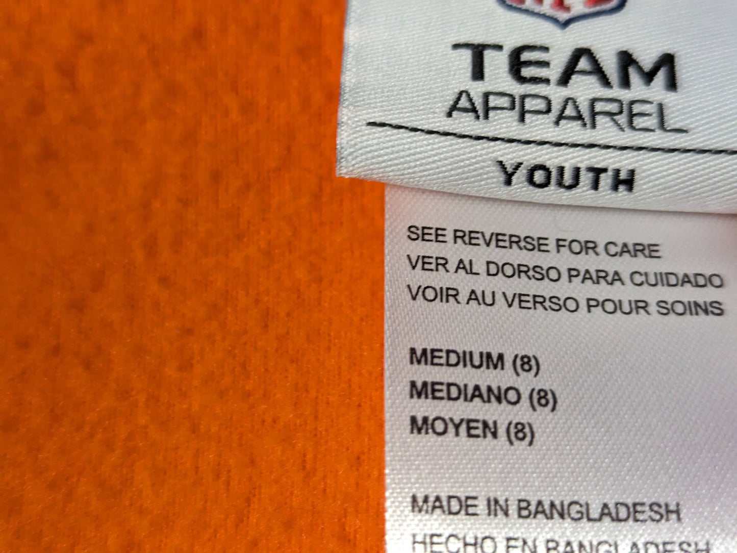 Denver Broncos NFL Fleece Jacket Coat Size Youth Color Orange Condition Used