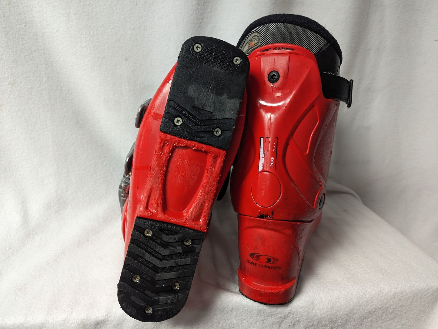 Salomon Ski Boots Size 25.5 Color Red Condition Used