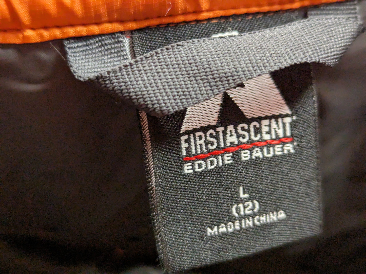 Eddie Bauer First Ascent Youth Puffer Vest Size Youth Large Color Orange Condition Used