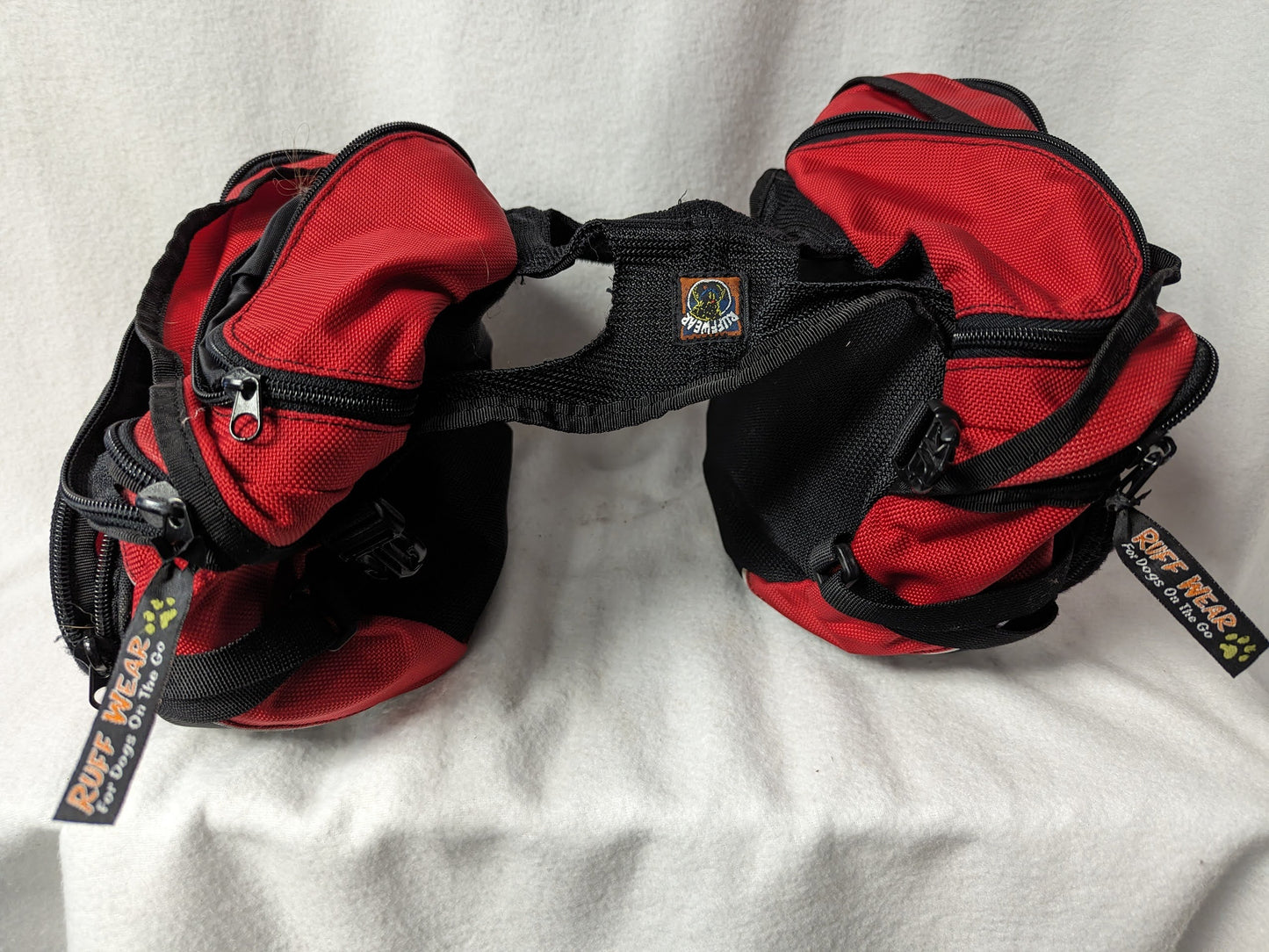 Ruff Wear Doggie Backpack Size Small Color Red Condition Used