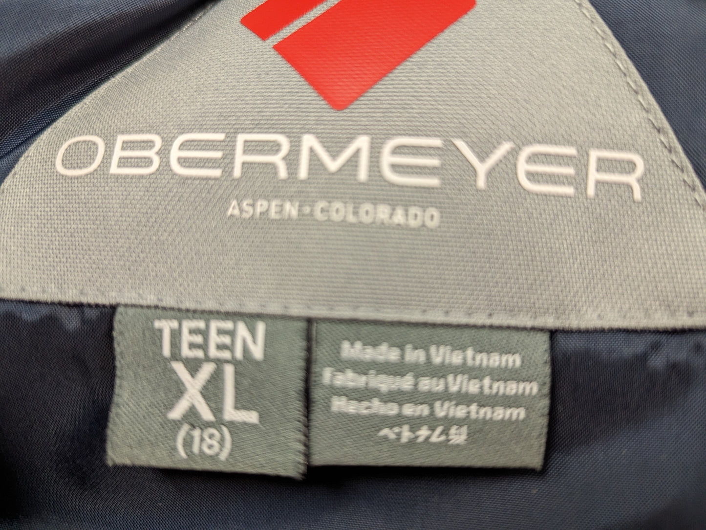 Obermeyer Hooded Ski/Board Youth Jacket/Coat Size Youth XL Color Blue Condition Used