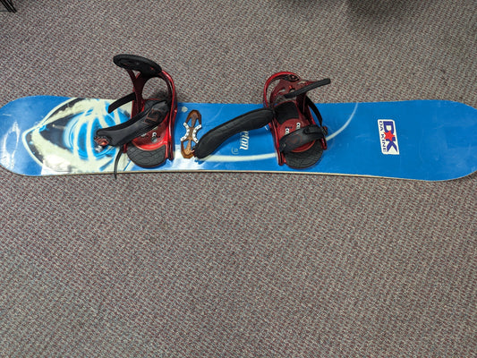 Burton Custom 64 Snowboard w/Burton Bindings (mismatched toe straps) Size 164 Cm Color Blue Condition Used