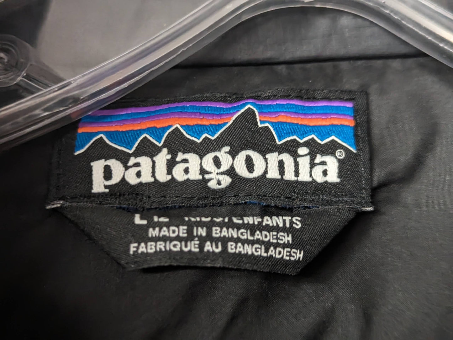 Patagonia Youth Puffer Jacket Coat Size Youth Large Color Black Condition Used