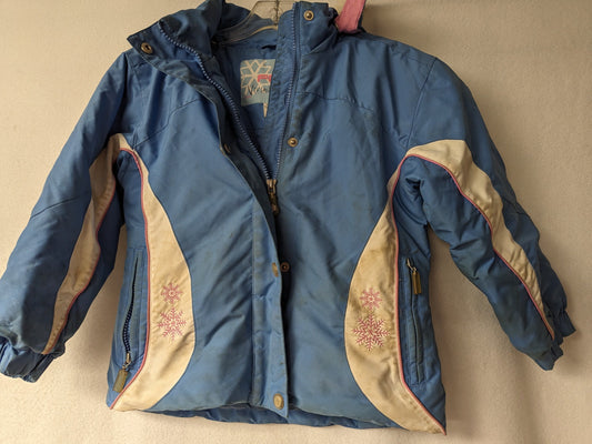 Fera Youth Hooded Ski/Snowboard Jacket Coat Size Youth Medium (K5) Color Blue Condition Used