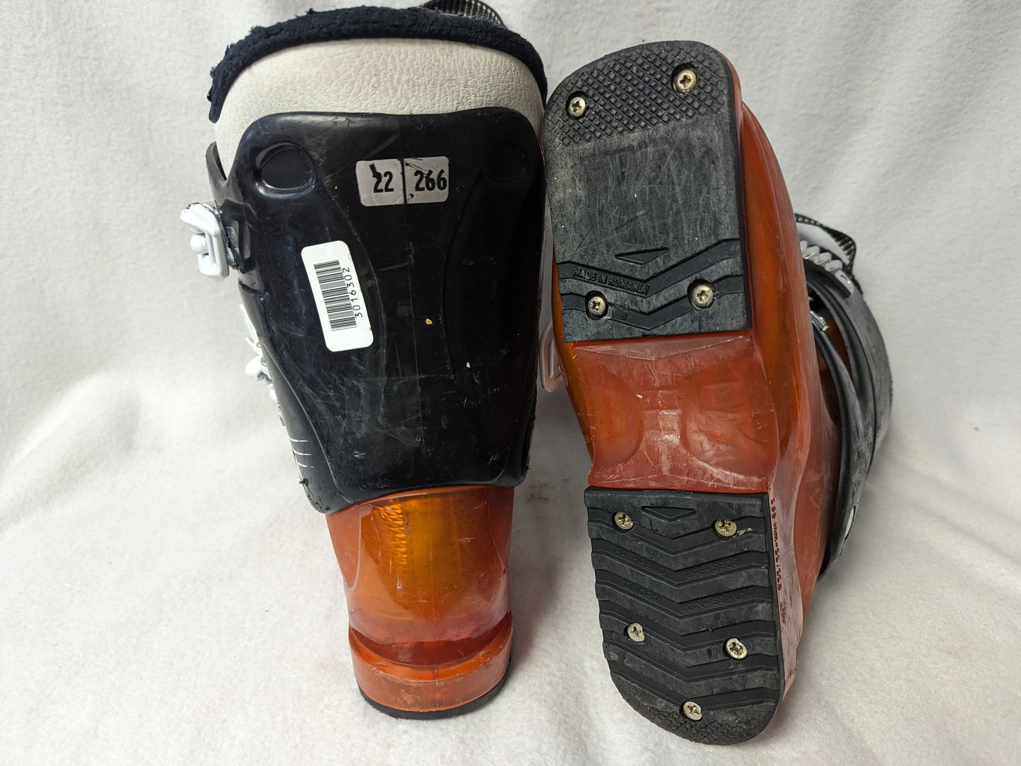 Salomon T3 Youth Ski Boots Size 22 Color Orange Condition Used