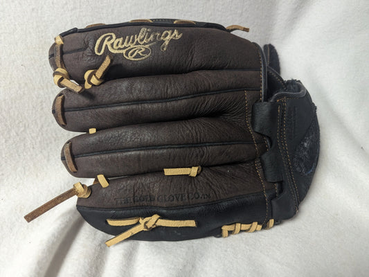 Rawlings Players Series Leather Left Hand Catch (RHT) Baseball/Softball Mitt Size 11.5 In Color Brown Condition Used