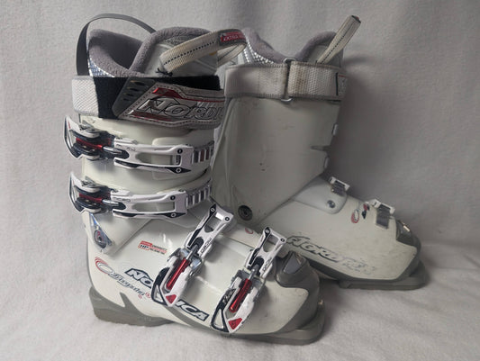 Nordica Olympia Ski Boots Size 23.5 Color White Condition Used