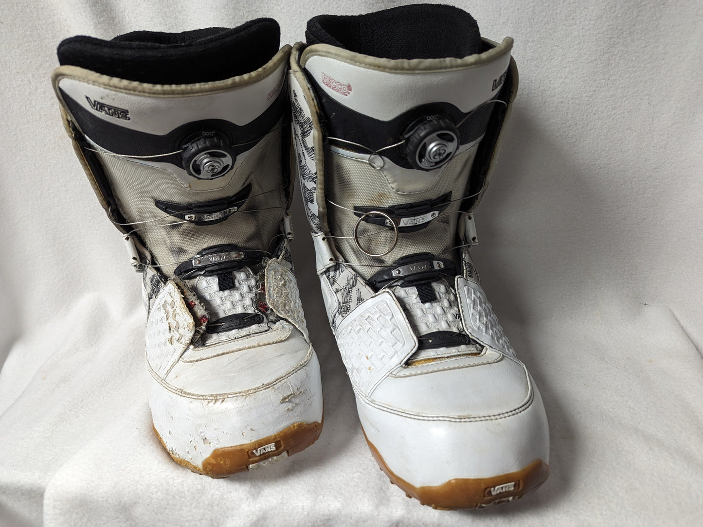 Vans Fargo Boa Snowboard Boots Size 14 Color White Condition Used
