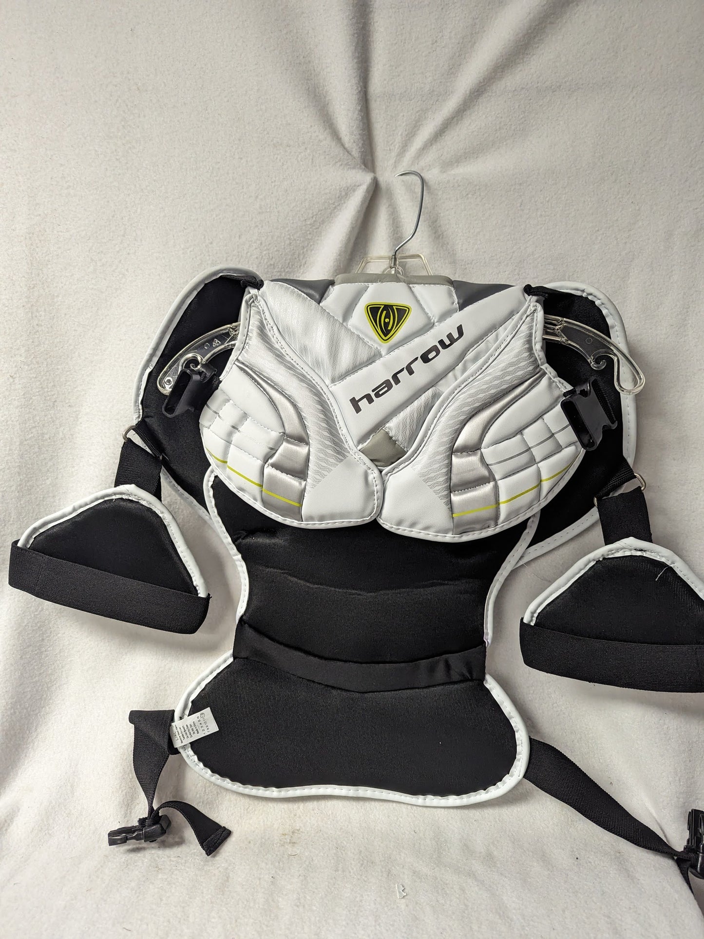 Harrow Lacrosse Goalie Shoulder Pads Size Small Color White Condition Used