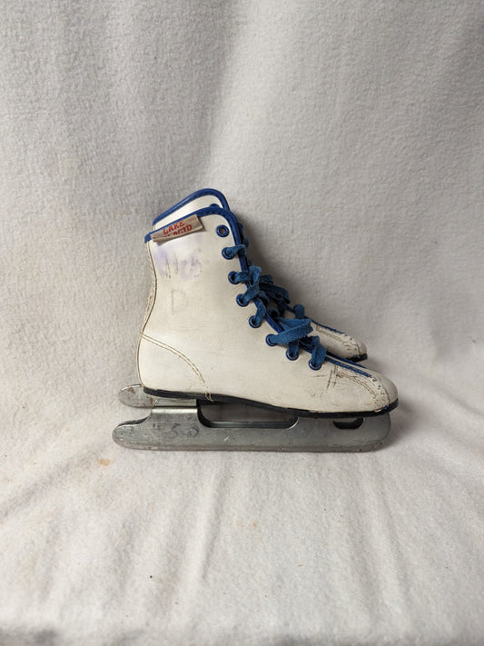 Lake Placid Balance Blades Ice Skates Size Youth 11 Color White Condition Used