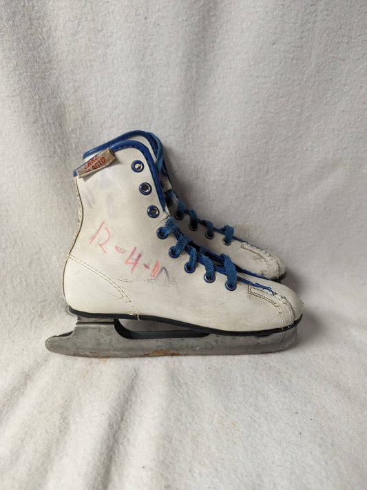 Lake Placid Balance Blades Ice Skates Size Youth 12 Color White Condition Used