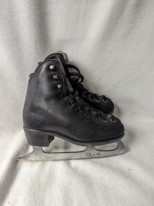 Figure Ice Skates Size Youth 13 Color Black Condition Used