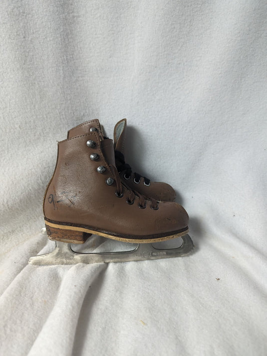 Rink Master Ice Skates Size Youth 9 Color Brown Condition Used