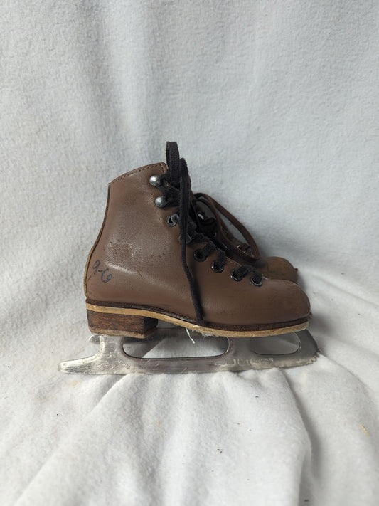 Rink Master Ice Skates Size Youth 9 Color Brown Condition Used