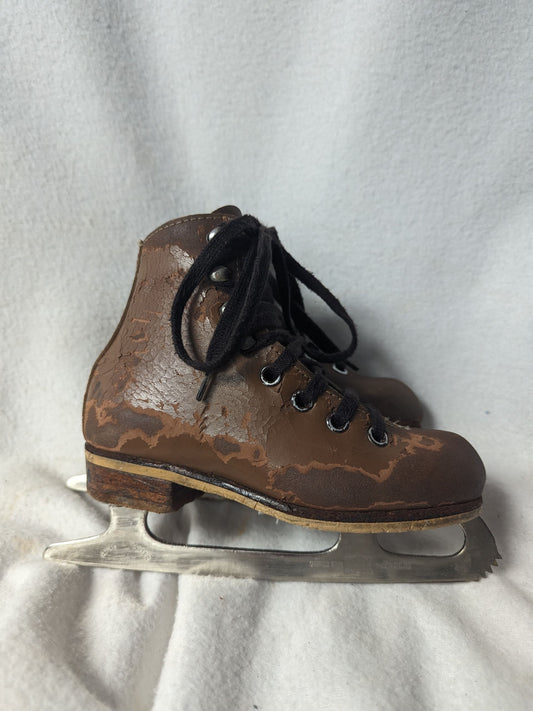 Rink Master Ice Skates Size Youth 10 Color Brown Condition Used
