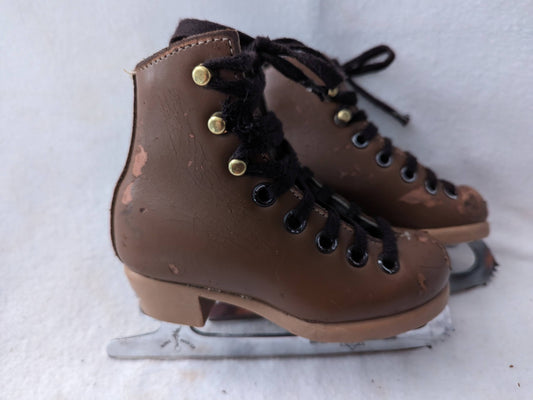 Rink Master Ice Skates Size Youth 7 Color Brown Condition Used