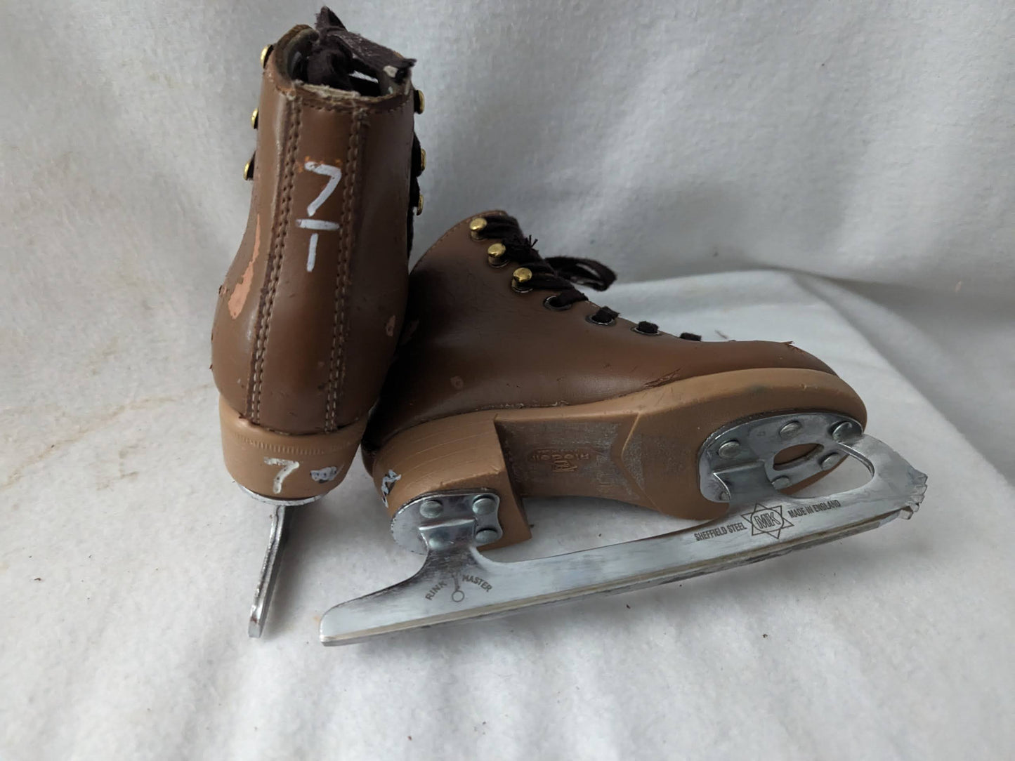 Rink Master Ice Skates Size Youth 7 Color Brown Condition Used