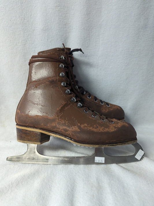 Rink Master Ice Skates Size 5 Color Brown Condition Used