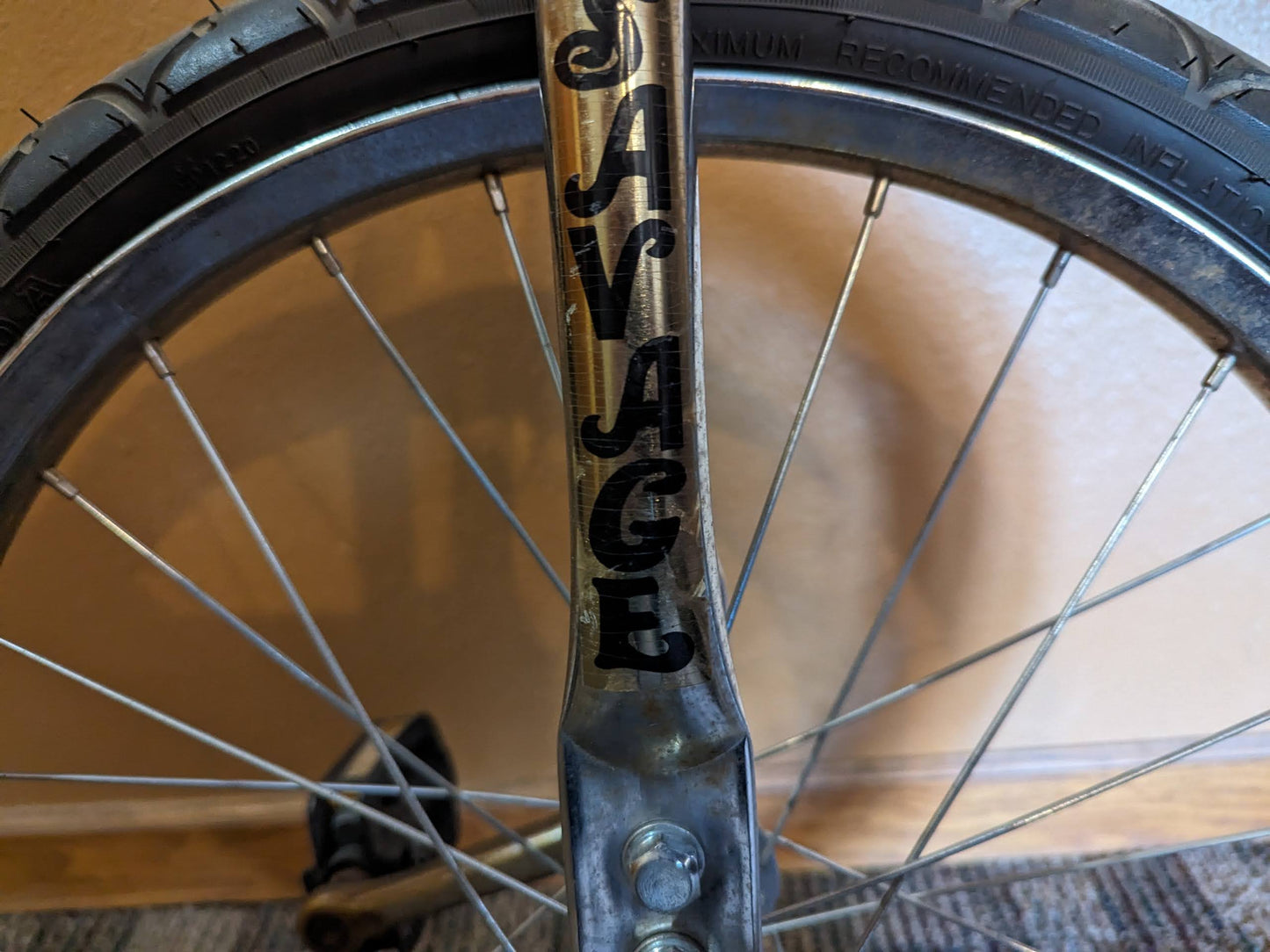 Savage Unicycle 20 In Silver Used Extra stem