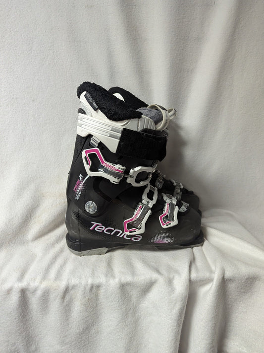 Tecnica Ten.2 85w Rebound Cuff Adapt Women's Ski Boots Size 24.5 Color White Condition Used