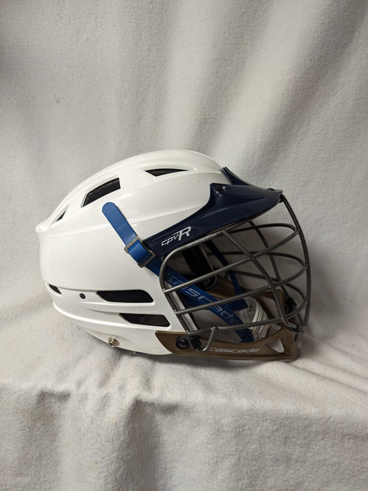 Cascade CPV-R Youth Lacrosse Helmet w/Cage Size XS Adjustable Color White Condition Used