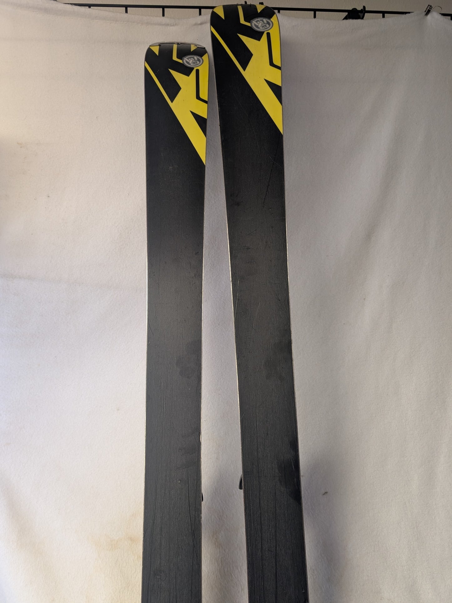 K2 AMP 80x Skis Tyrolia SP10 Sympro Bindings Size 177 Cm Color Green Used