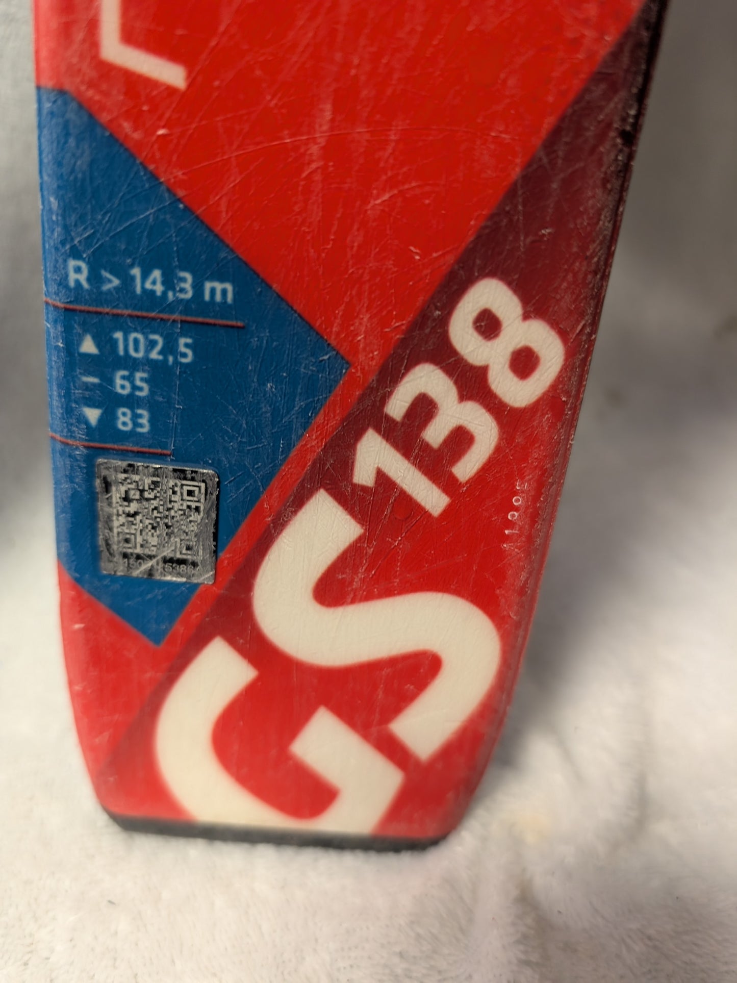 K2 GS Redster Skis w/Atomic Bindings Size 138 Cm Color Red Condition U β Replays Sports Exchange