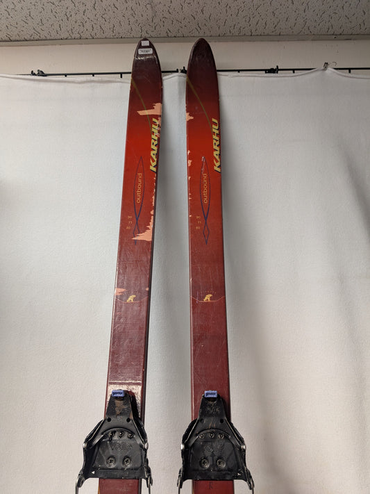 Karhu Skis w/Telemark Bindings Size 190 Cm Orange Condition Used