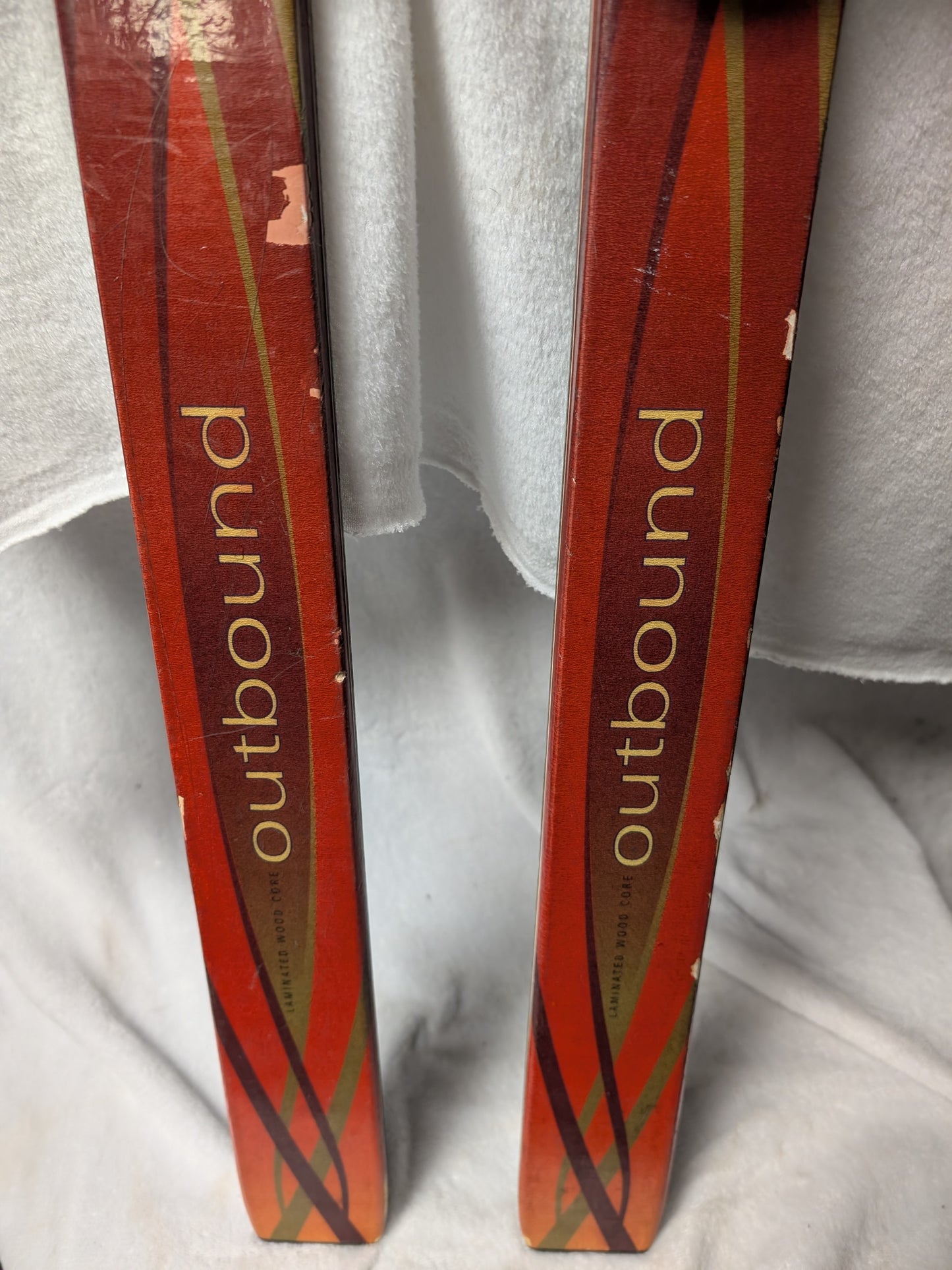 Karhu Skis w/Telemark Bindings Size 190 Cm Orange Condition Used