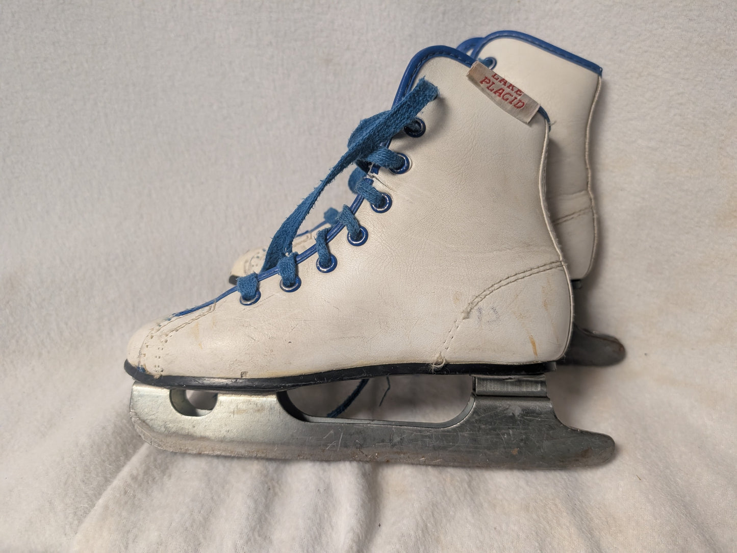 Lake Placid Balance Blades Ice Skates Size Youth 12 Color White Condition Used