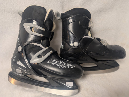 Lake Placid Hockey Ice Skates Size 1-4 Adjustable Color Black Used