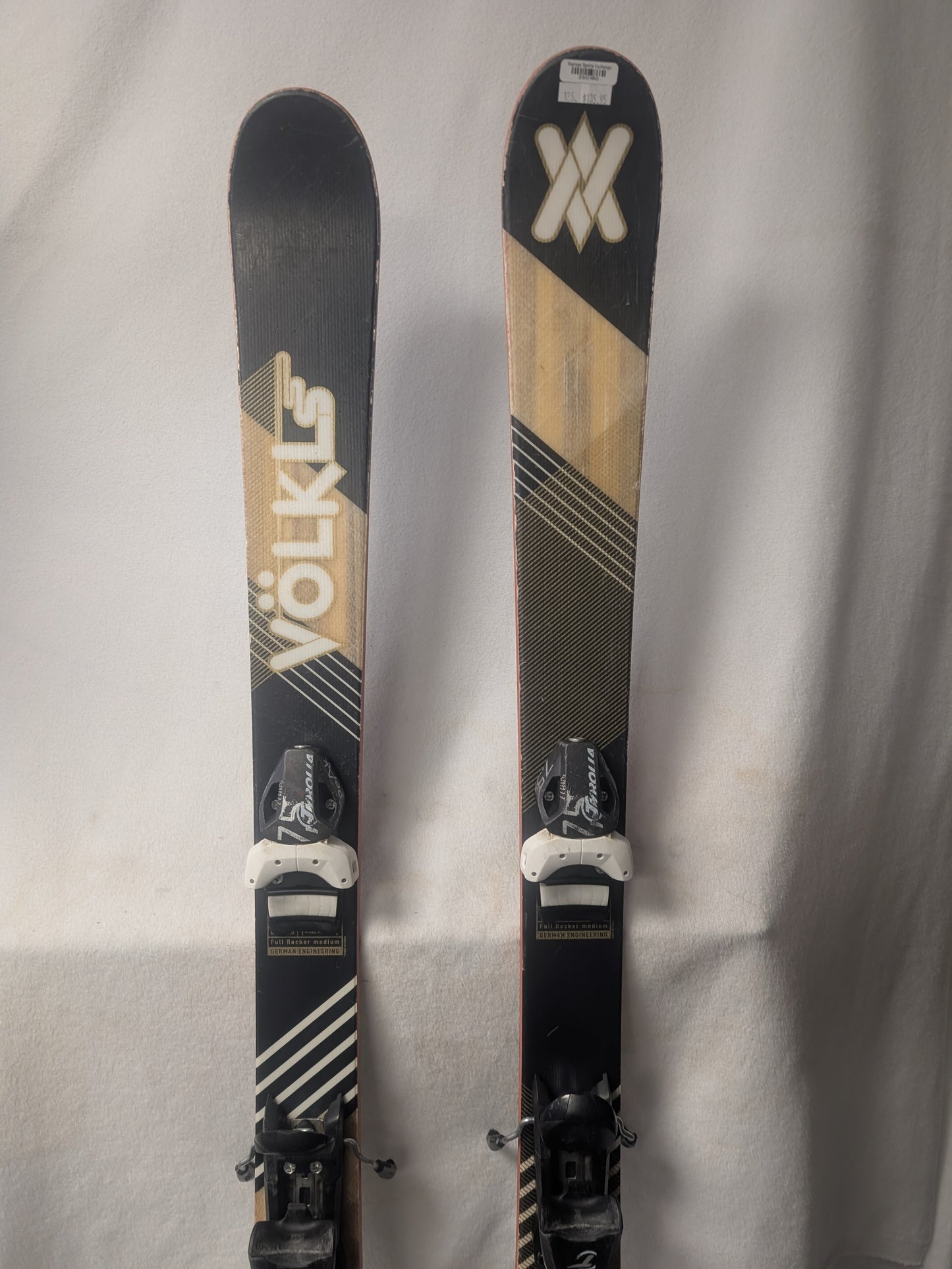 Vokl Skis Tyrolia 7.5 Bindings 125 cm Black Used