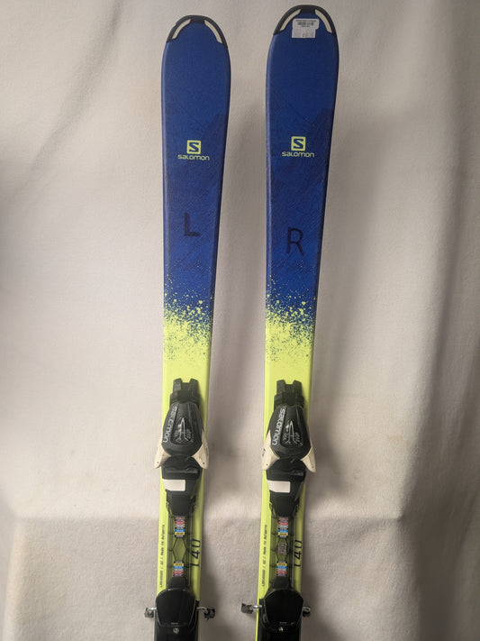 Salomon QST Jr Skis/Bindings Size 140 Cm Blue Used