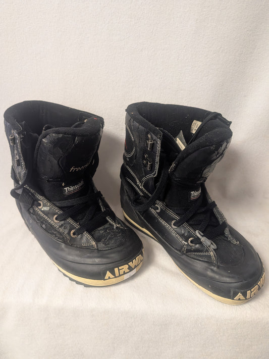 Airwalk Snowboard Boots Size 8 Black Used Adult