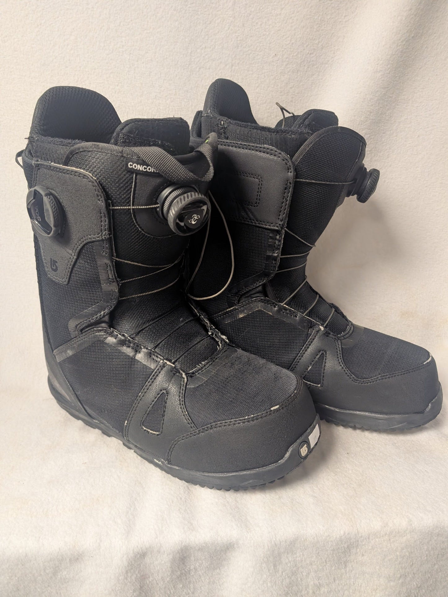 Burton Concord Boa Snowboard Boots Size 12 Color Black Condition Used