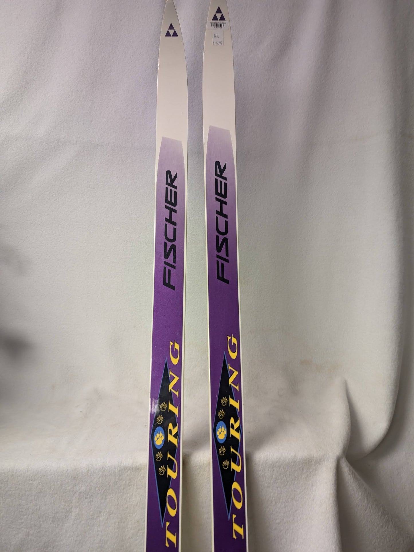 Cross Country Fischer Touring XC Skis NNN Bindings Size 195 Cm White Used