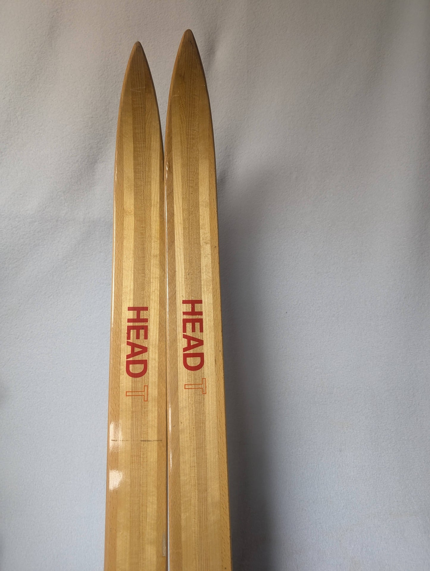 Back Country Head T XC Wood Skis NNN BC Bindings Size 190 Cm Brown Used